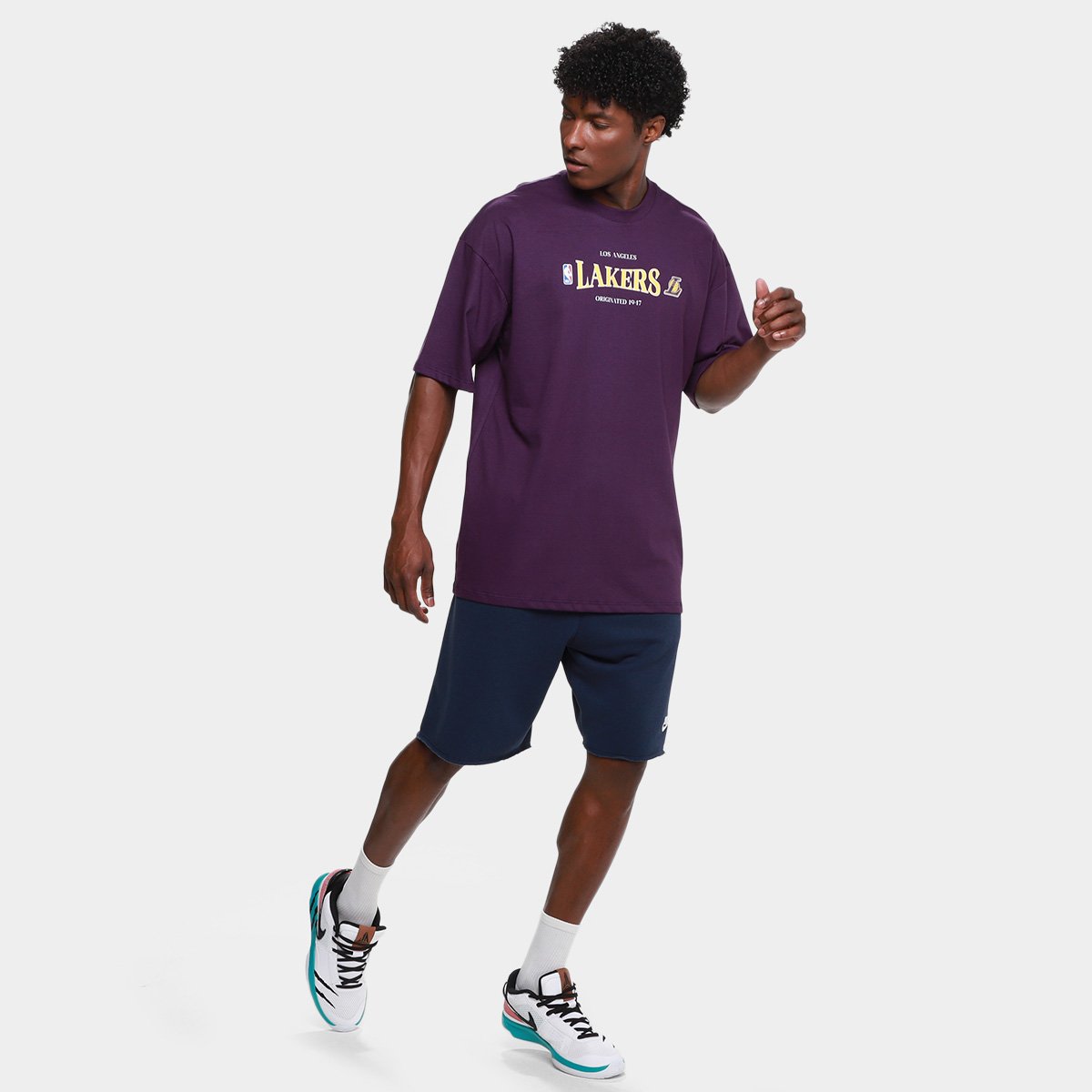 Camiseta NBA Class Lakers Mitchell & Ness Masculina - Tam: P - 4