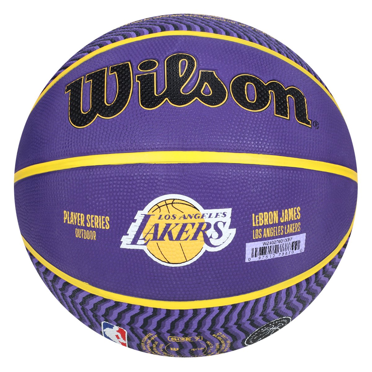Bola Basquete NBA Wilson Los Angeles Lakers Player Icon Outdoor Lebron 7 - 1
