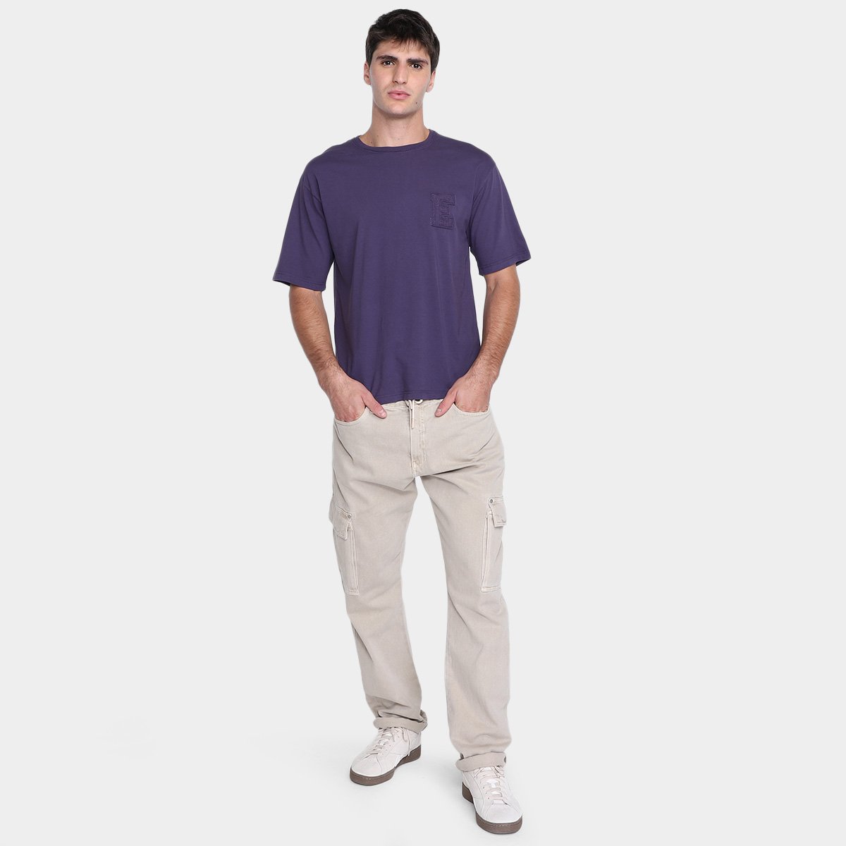 Camiseta Ellus Fine E Waffel Over Masculina - Tam: P - 3