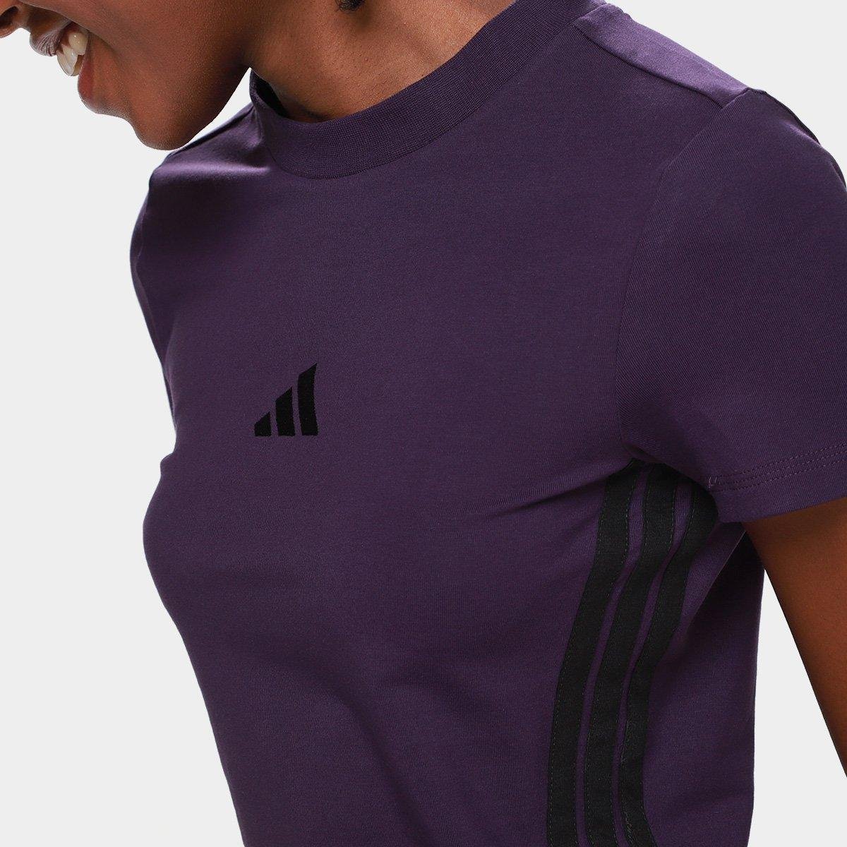 Camiseta Adidas Slim 3 Stripes Feminina - Tam: P - 3