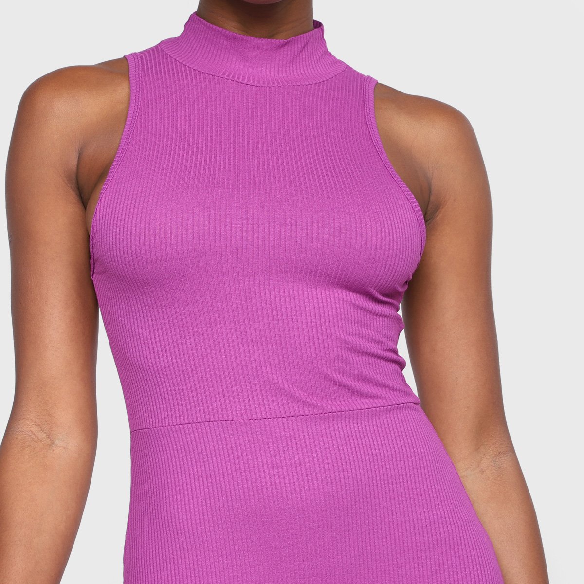 Vestido All's Gola Alta Canelado Feminino - Tam: P - 2