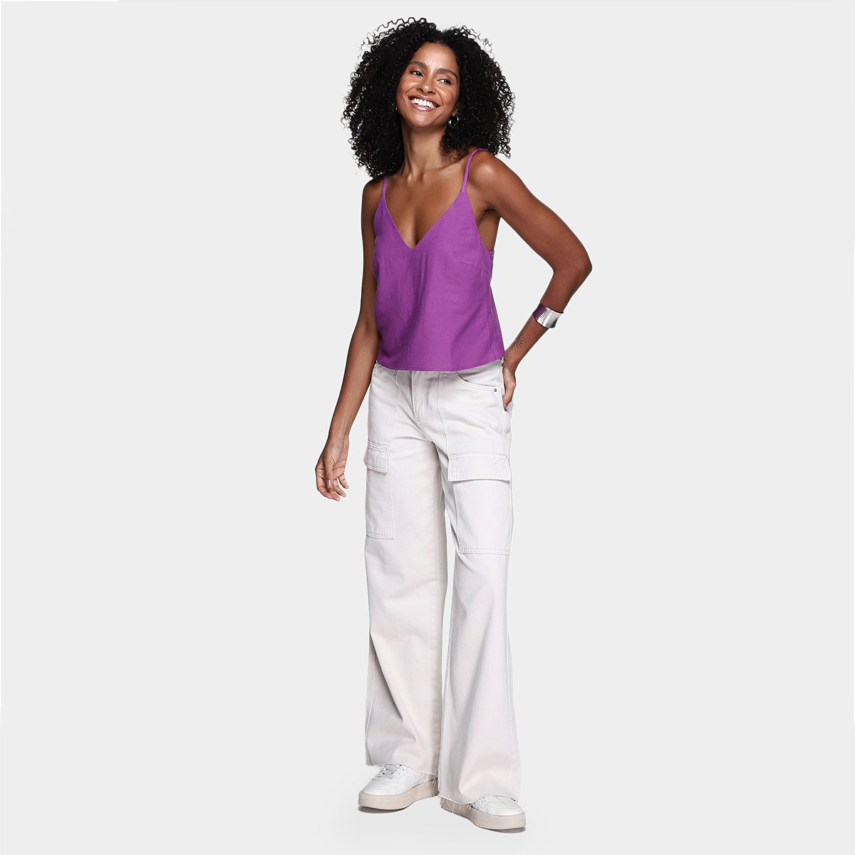 Regata All's Decote V Genebra Feminina - Tam: P - 4