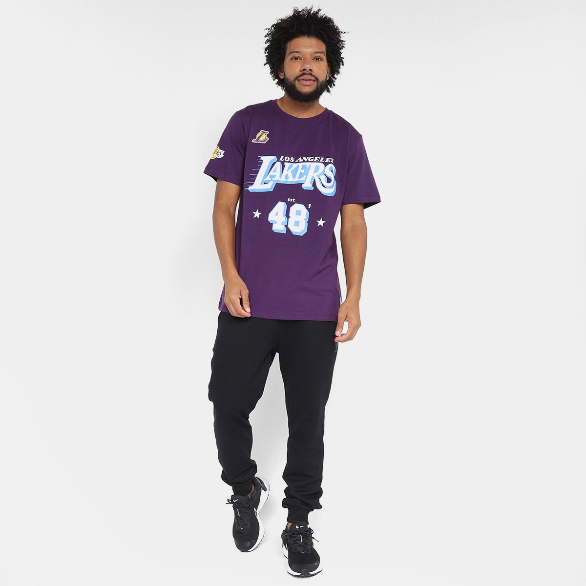 Camiseta NBA Los Angeles Lakers Masculina - Tam: GG - 3