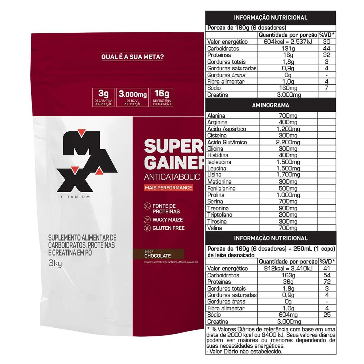 Super Gainers Max Titanium Refil - 3Kg - 1