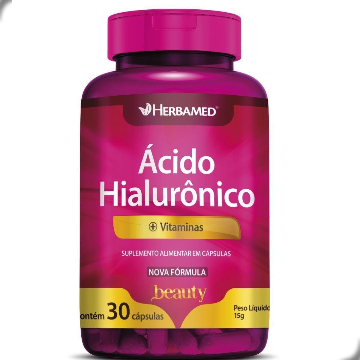 Acido Hialuronico e Vitaminas 150mg Beauty 30 Capsulas Herbamed