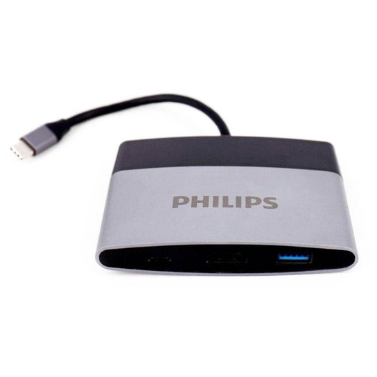 Adaptador Hub Type-C 5 em 1 HDMI 4K USB 3.0 Notebook TV - Cinza Menor preço em Adaptador Hub Type-C 5 em 1 HDMI 4K USB 3.0 Notebook TV - Cinza