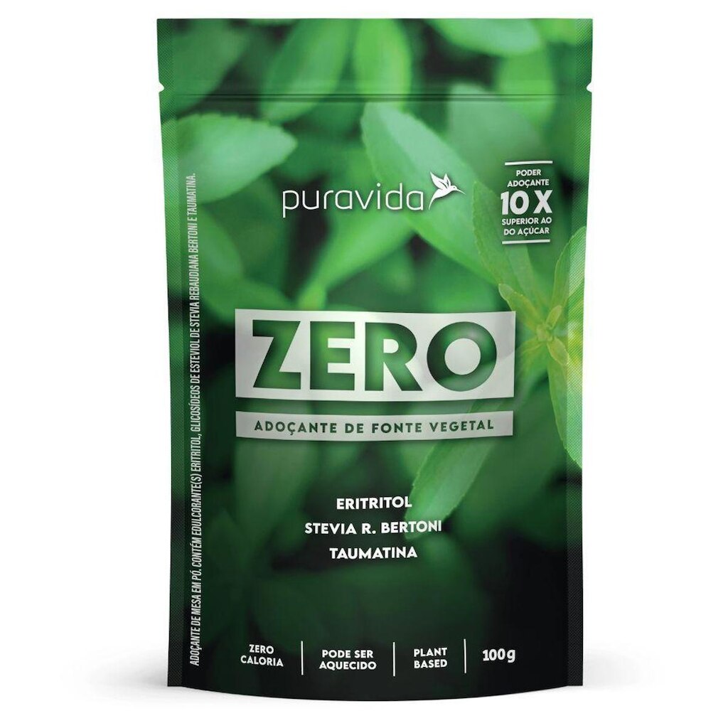 Adocante Zero Stevia Taumatina 100g - PuraVida