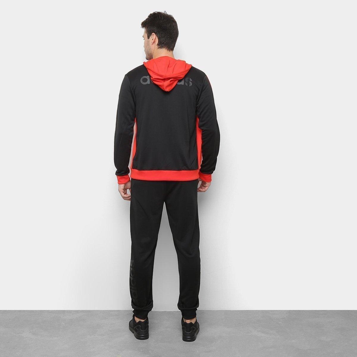Agasalho Adidas Capuz Hood Masculino - Vermelho+Preto | Netshoes