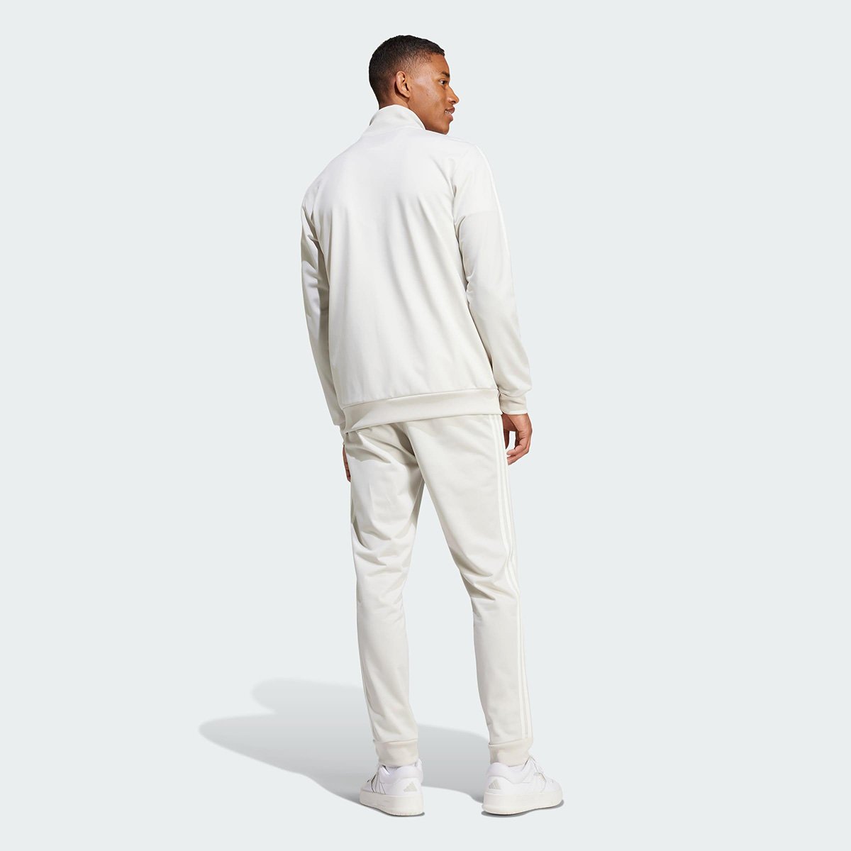 Jaqueta Corta Vento Adidas Adidas Masculina Agasalho Branco Adidas Agasalho  Adidas Essentials Stripes Masculino, image size:1200x1200