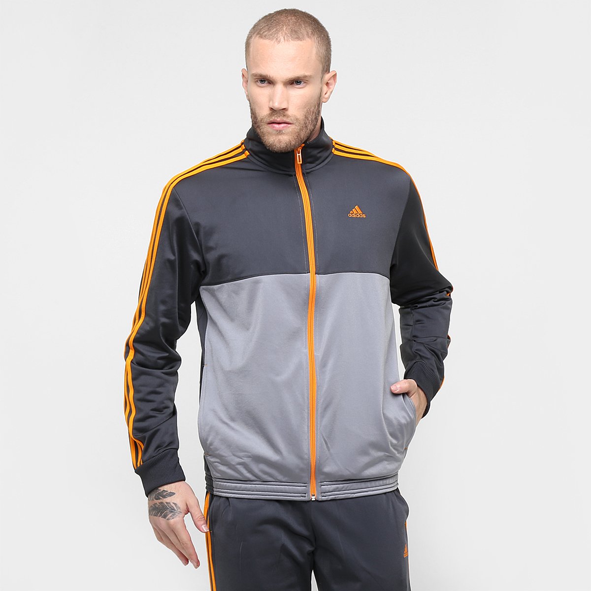 conjunto adidas masculino laranja