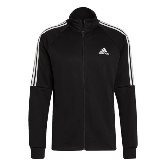 Agasalho AEROREADY Sereno Cut 3-Stripes Adidas - Preto+Branco Menor preço em Agasalho AEROREADY Sereno Cut 3-Stripes Adidas - Preto+Branco