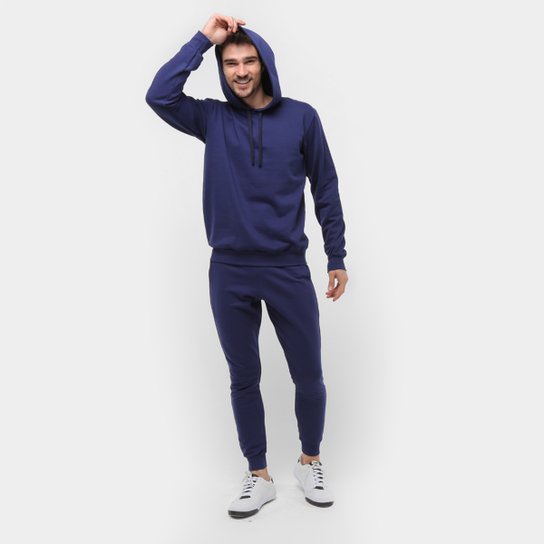 Agasalho Básico Liso Masculino - Marinho é boa?
