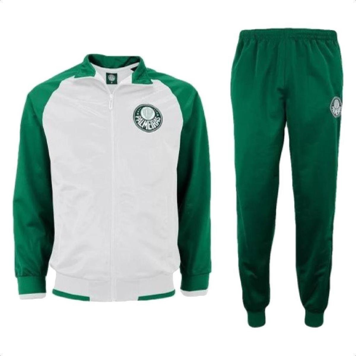 Agasalho Conjunto Masculino Jaqueta Calça Palmeiras Trilobal Verde Branco Menor preço em Agasalho Conjunto Masculino Jaqueta Calça Palmeiras Trilobal Verde Branco