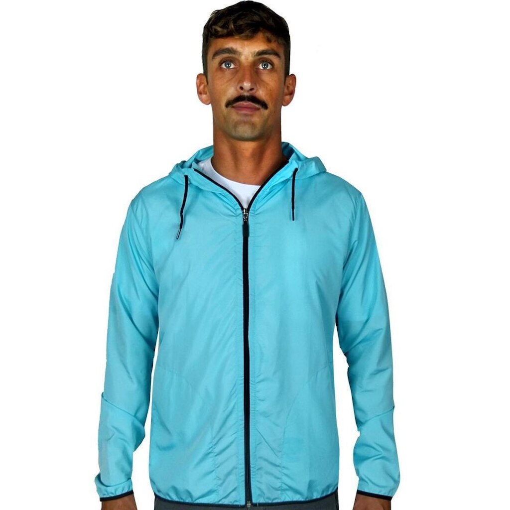 Agasalho Corta Vento Light Masculino Azul Claro WSS Classic
