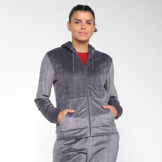 Agasalho Gonew Plush Feminino - Chumbo