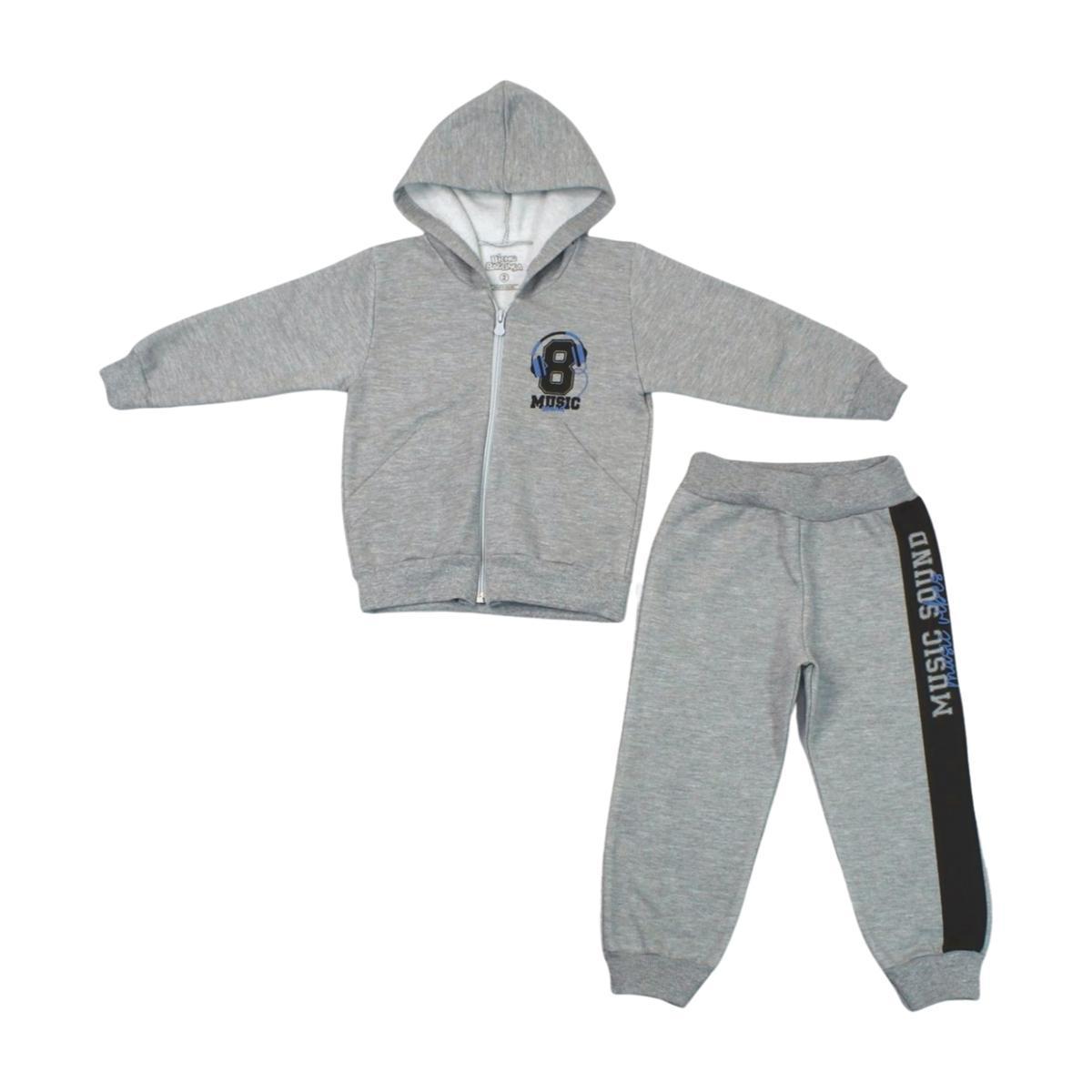 Agasalho Infantil Blusão Estampa Music e Calça 2406 - Bicho Bagunça