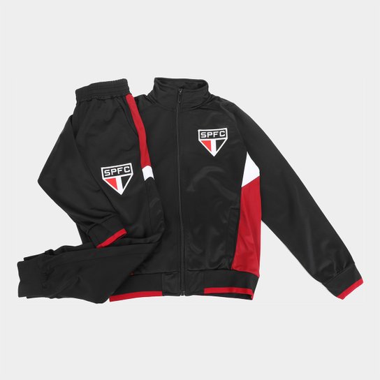 Agasalho Infantil São Paulo Trilobal Tri - Vermelho+Branco Menor preço em Agasalho Infantil São Paulo Trilobal Tri - Vermelho+Branco