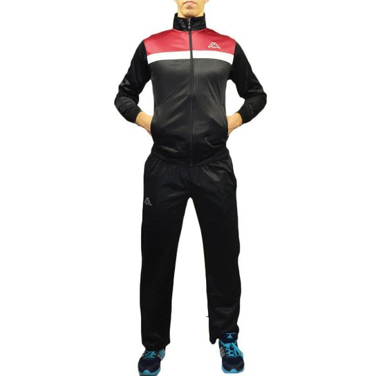 Agasalho Kappa Sportswear Jones Helanca Masculino - Preto