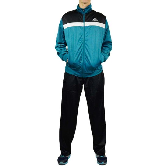 Agasalho Kappa Sportswear Jones Helanca Masculino - Preto+verde
