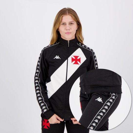 Agasalho Kappa Vasco Viagem 2020 Feminino - Preto Menor preço em Agasalho Kappa Vasco Viagem 2020 Feminino - Preto