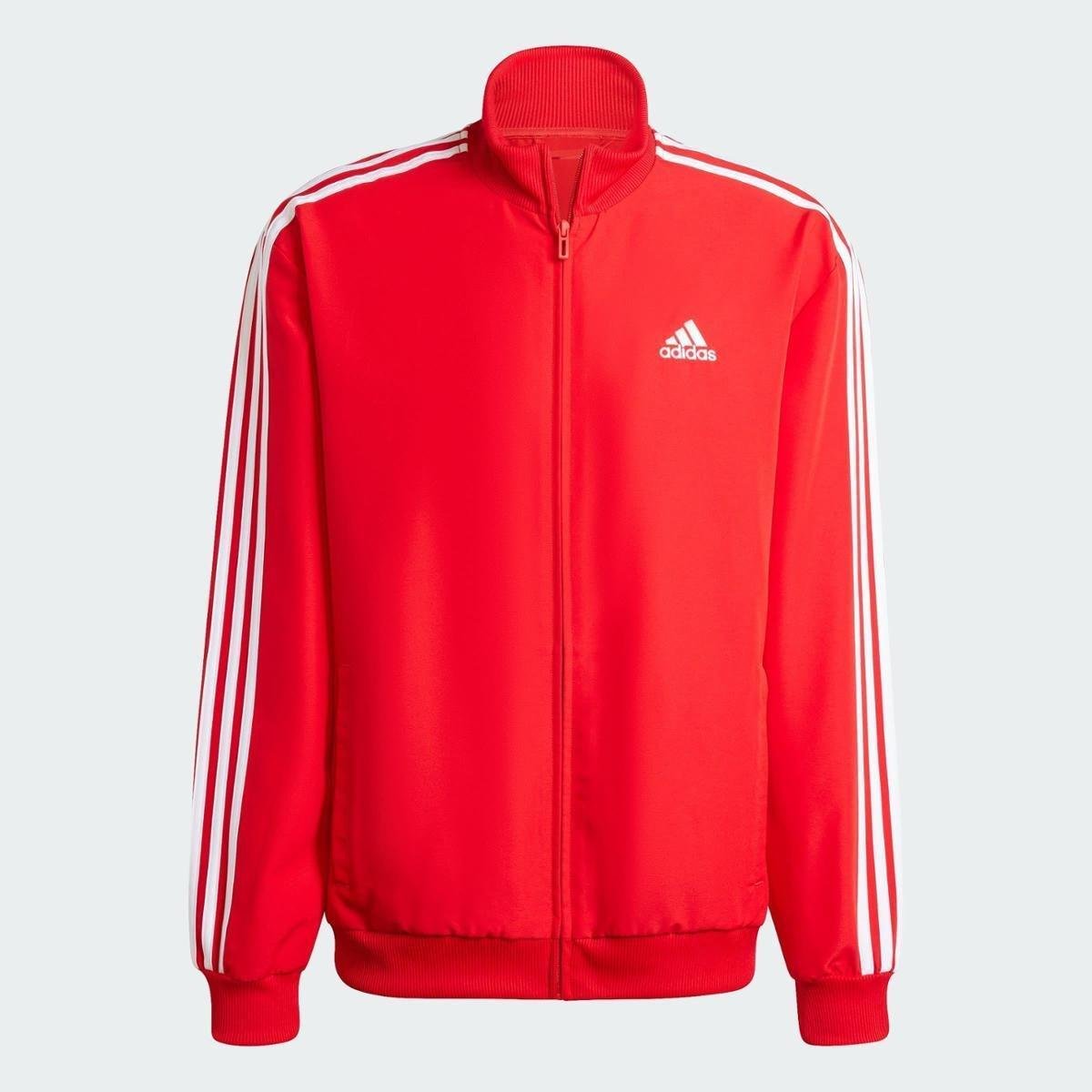 Agasalho Malha 3-Stripes Adidas - Vermelho | Netshoes