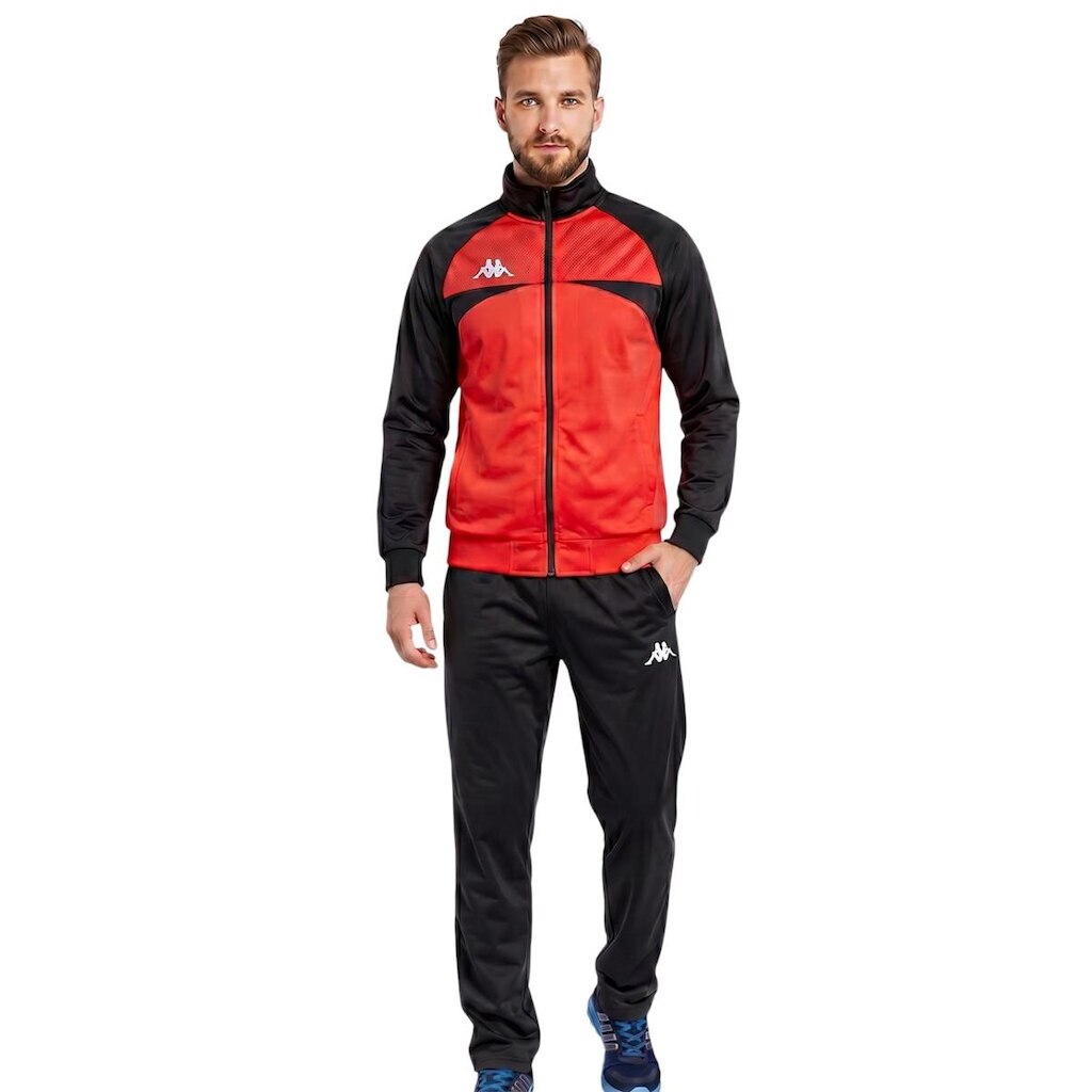 AGASALHO MASCULINO KAPPA FOREVER PRETO/VERMELHO