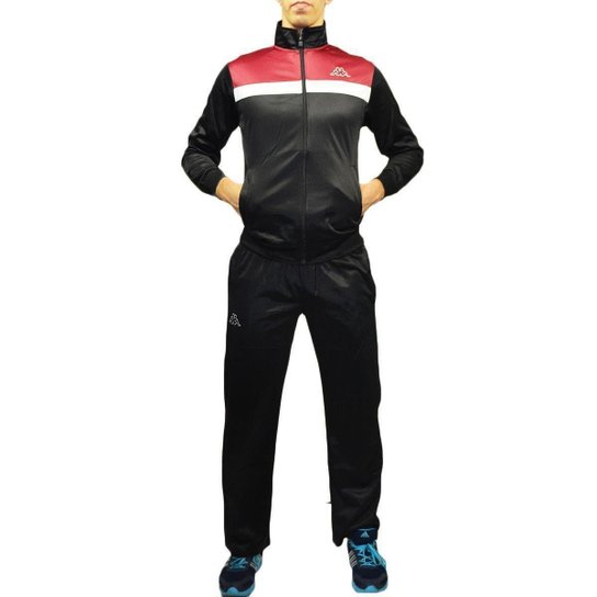 Agasalho Masculino Kappa Sportswear Jones Elanca Preto - Preto Menor preço em Agasalho Masculino Kappa Sportswear Jones Elanca Preto - Preto