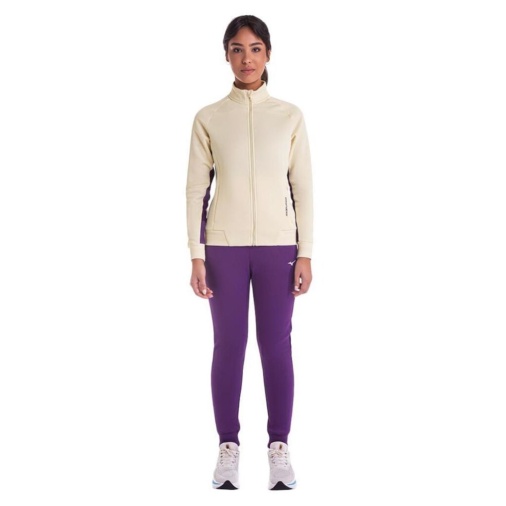 AGASALHO MIZUNO ROOT III FEMININO - AREIA/ROXO GGG
