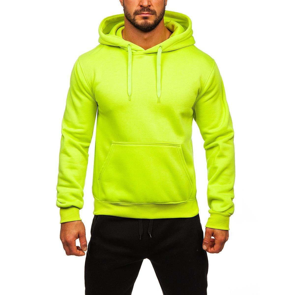 Agasalho Moletom Masculino Conjunto Completo Blusa Verde Neon