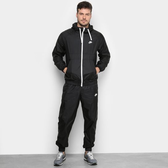 Agasalho Nike Sportwear Masculino - Preto e Branco Menor preço em Agasalho Nike Sportwear Masculino - Preto e Branco