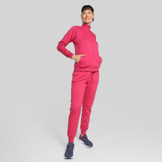 Agasalho Olympikus Essential Feminino - Rosa Menor preço em Agasalho Olympikus Essential Feminino - Rosa