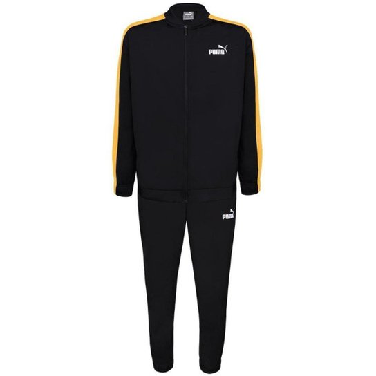 Agasalho Puma Baseball Tricot Suit Masculino - Preto+Amarelo Menor preço em Agasalho Puma Baseball Tricot Suit Masculino - Preto+Amarelo