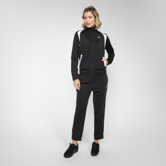 Agasalho Puma Classic Tricot Suit Op Feminino - Preto Menor preço em Agasalho Puma Classic Tricot Suit Op Feminino - Preto