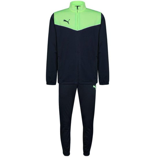 Agasalho Puma Individual Rise Masculino - Marinho+Verde Menor preço em Agasalho Puma Individual Rise Masculino - Marinho+Verde