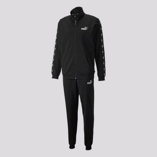 Agasalho Puma Tape Poly CL Preto - Preto Menor preço em Agasalho Puma Tape Poly CL Preto - Preto