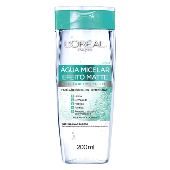 Água Micelar L'Óreal Paris Efeito Matte 200ml - Incolor é ruim? Água Micelar L'Óreal Paris Efeito Matte 200ml - Incolor é boa?