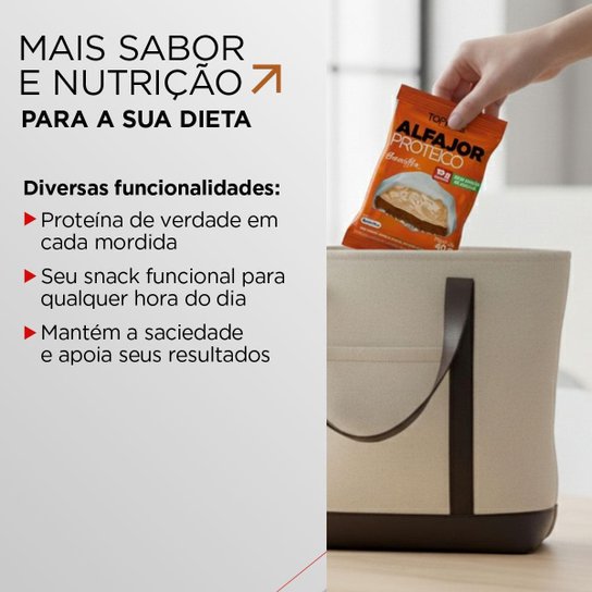 Alfajor Proteíco Banoffe Sem Açúcar Topway Caixa Com 10 Un