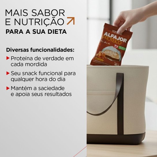 Alfajor Proteíco Caramelo Salgado Sem Açúcar Topway Kit 10Un