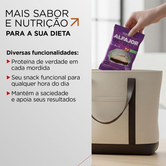 Alfajor Proteíco Cookies Sem Açúcar Topway Caixa Com 10 Un