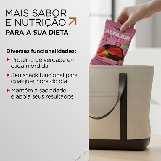 Alfajor Proteíco Moranguinho Sem Açúcar Topway Caixa Com 10U