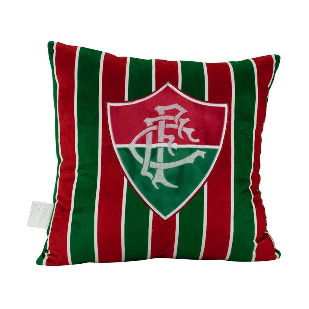 Almofada Quadrada Escudo Time 36x36cm Fluminense