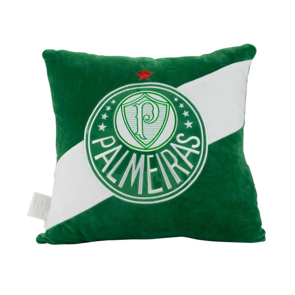 Almofada Quadrada Escudo Time 36x36cm - Palmeiras