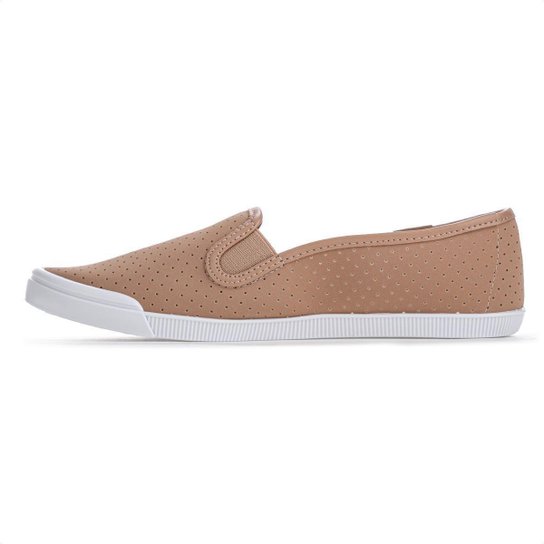 Alpargata Moleca Microfuros Nude - Feminino