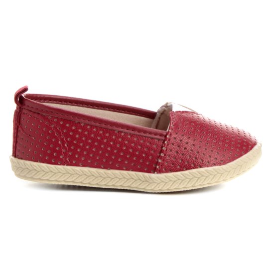 Alpargata Molekinha Furadinha Infantil - Vermelho