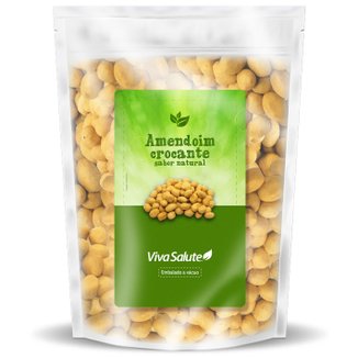 Amendoim Crocante Sabor Natural Viva Salute Embalado a Vácuo - 100 g