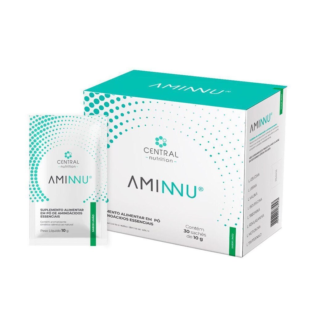 Aminnu - 30 Sachês 10g Limão - Central Nutrition