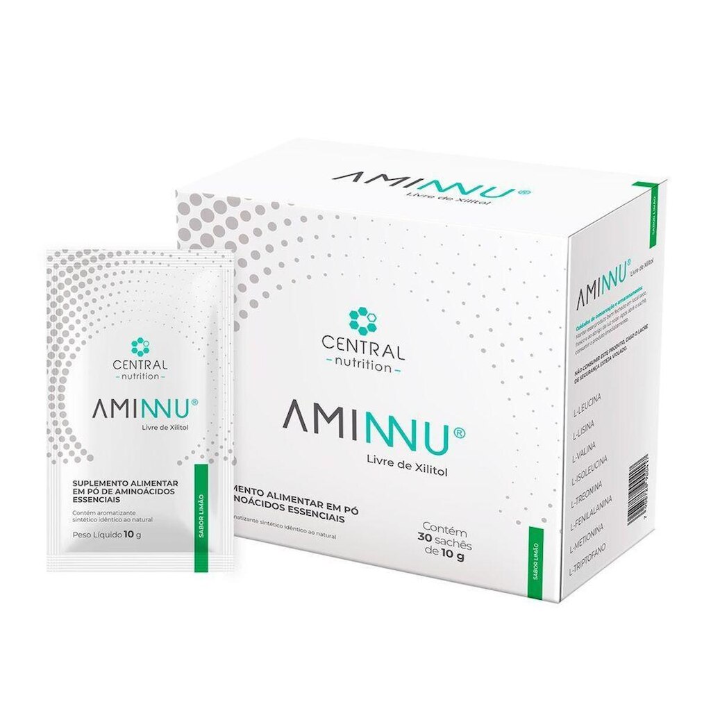 Aminnu EAAs 10g 30 Sachês Central Nutrition S/ Xilitol