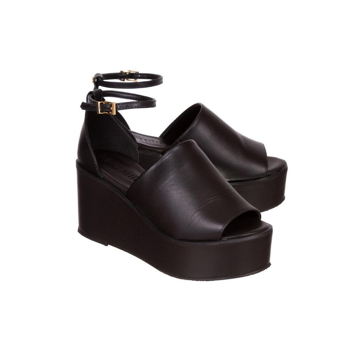 Anabela Salto Medio Lança Perfume - Preto | Netshoes