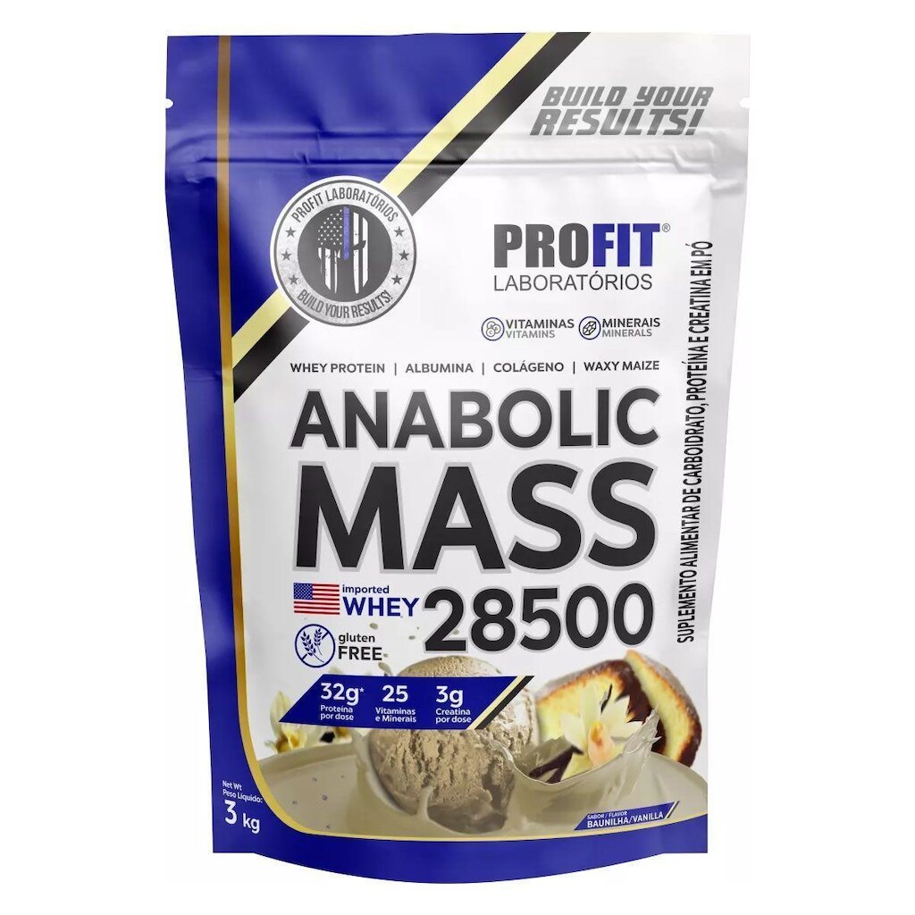 Anabolic Mass 28500 - 3000g Baunilha - ProFit Laboratórios
