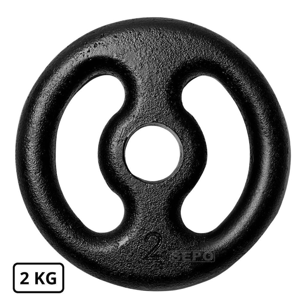 Anilha de Ferro Fundido Pintada 2 Kg Preto